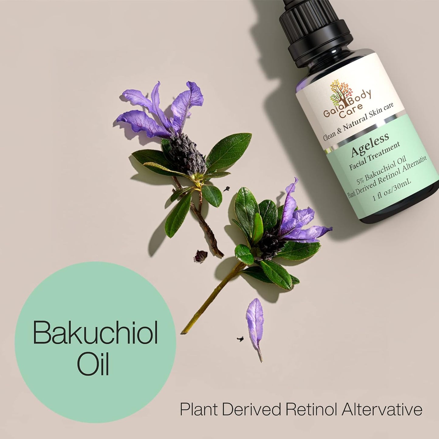 5% Bakuchiol Oil Organic - (1Ounce) - anti Aging Serum