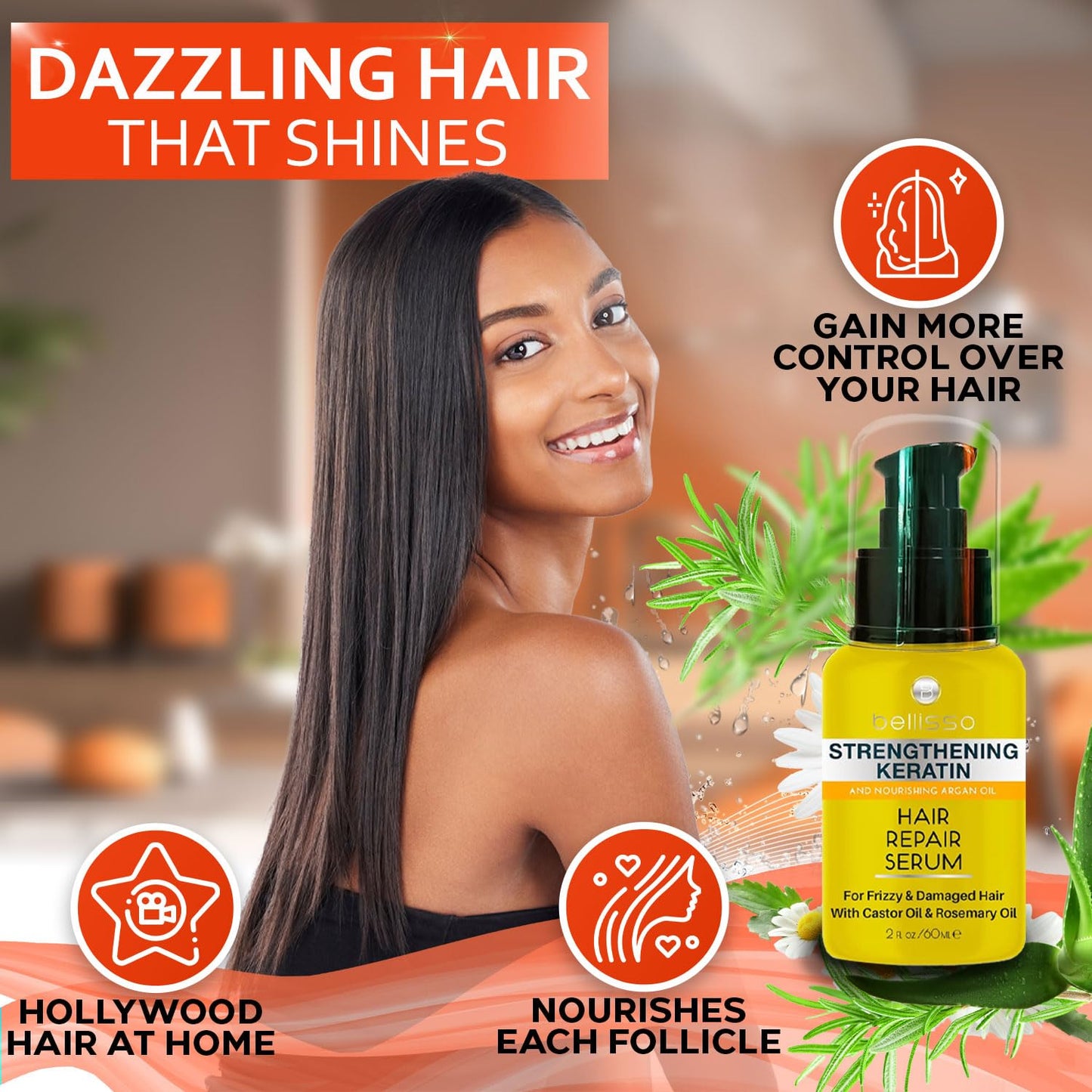 Keratin Hair Serum - Heat Protection Treatment