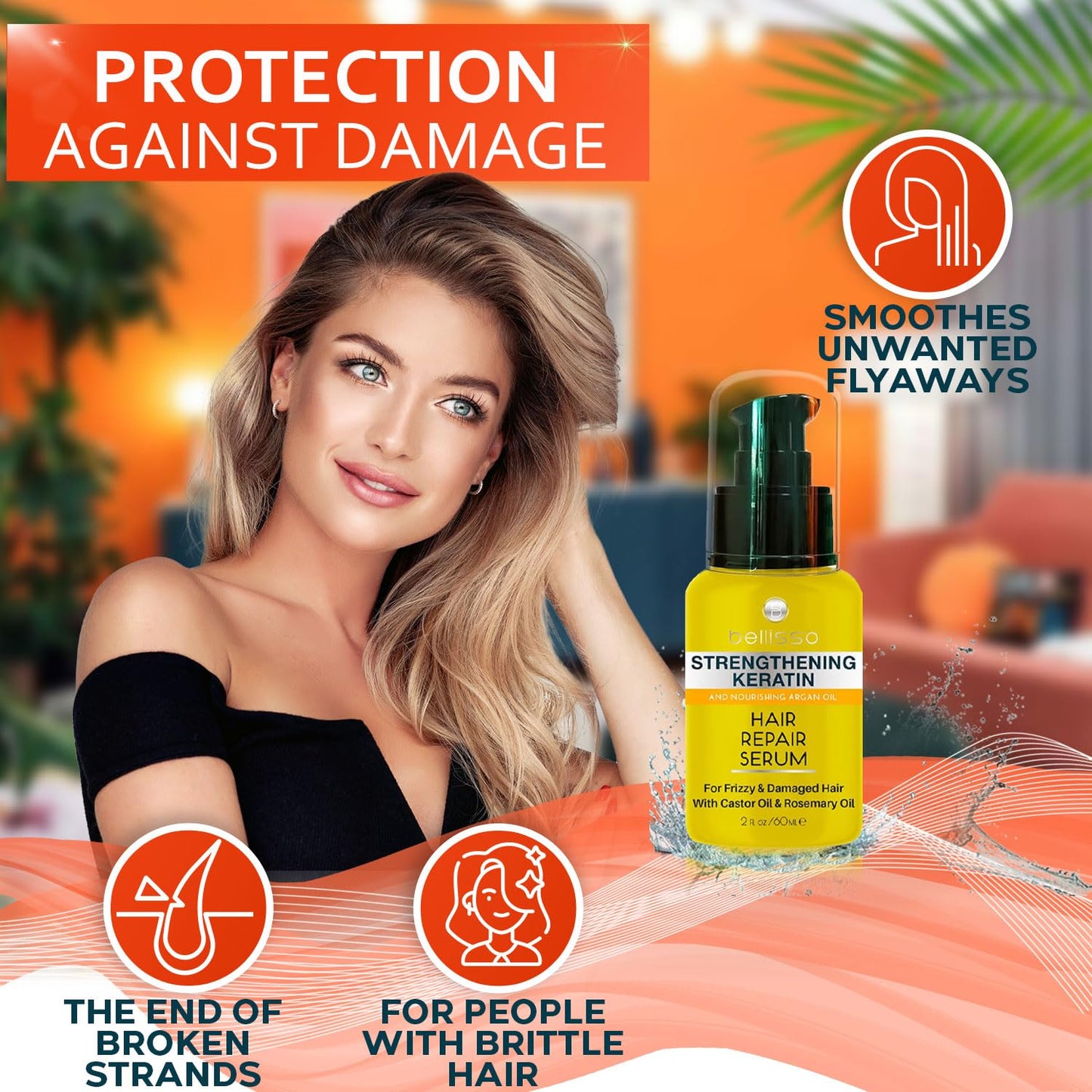 Keratin Hair Serum - Heat Protection Treatment