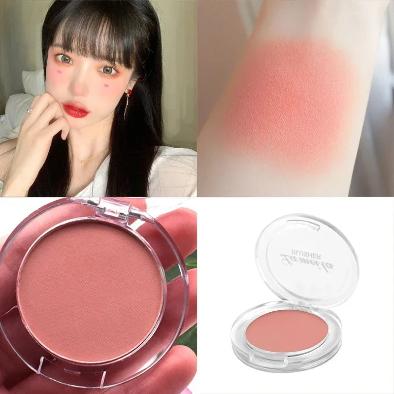 Blush Peach Pallete 6 Colors Face Mineral Pigment Cheek Blusher Powder