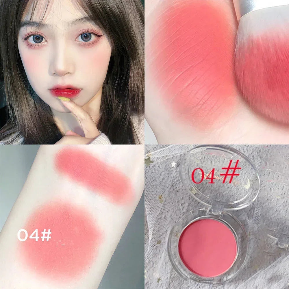 Blush Peach Pallete 6 Colors Face Mineral Pigment Cheek Blusher Powder