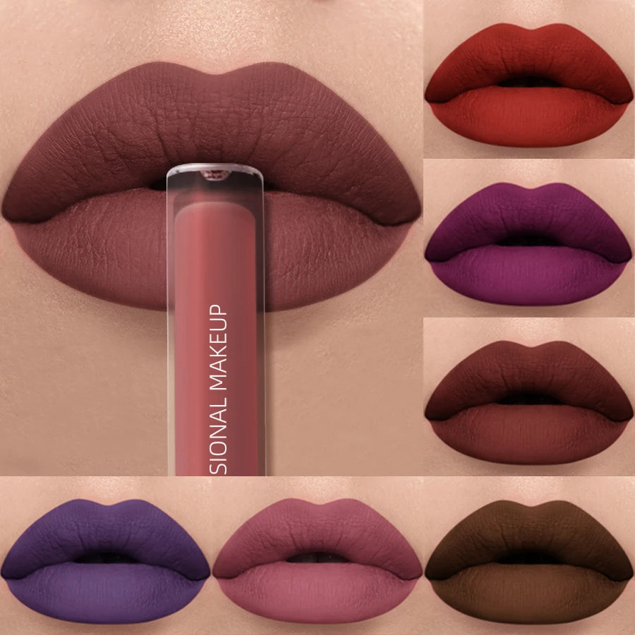 Dark Brown Matte Velvet Lip Gloss
