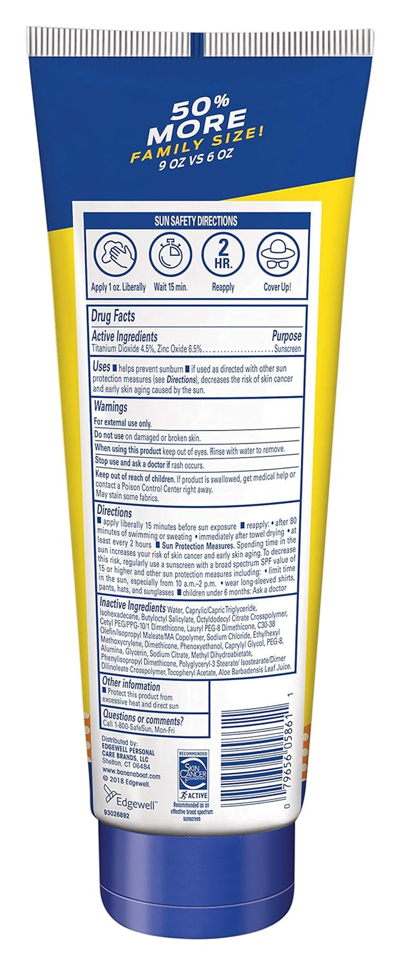 Kids Sport Sunscreen Lotion SPF 50, 9.5Oz