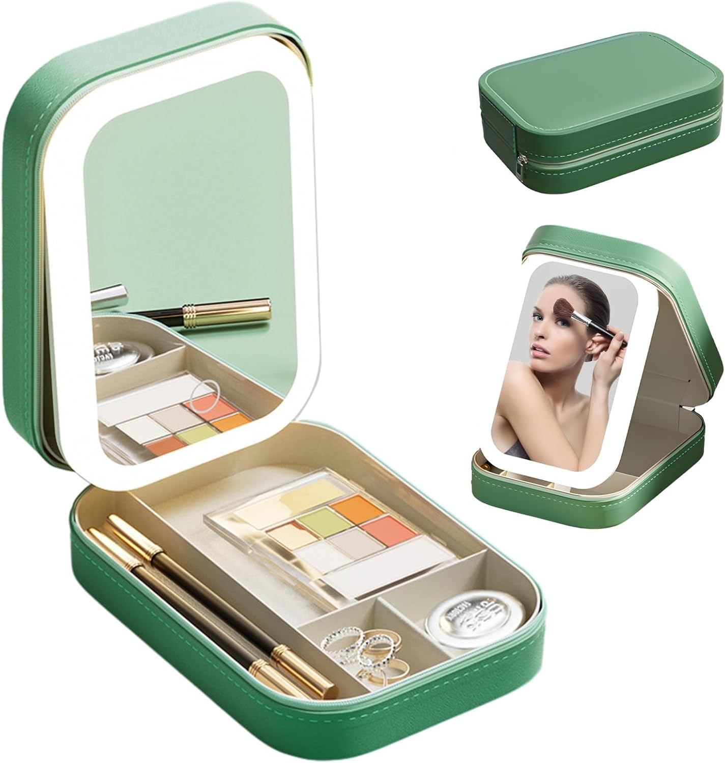 Travel Makeup Case with Led Mirror