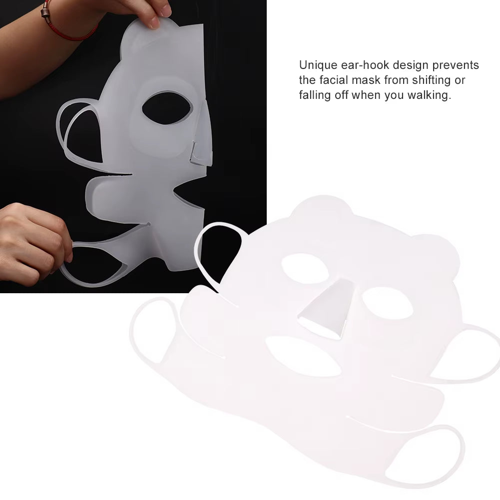 Reusable Facial Mask Facial Mask Cover Reusable Panda Ear Hook Silicone Facial Mask