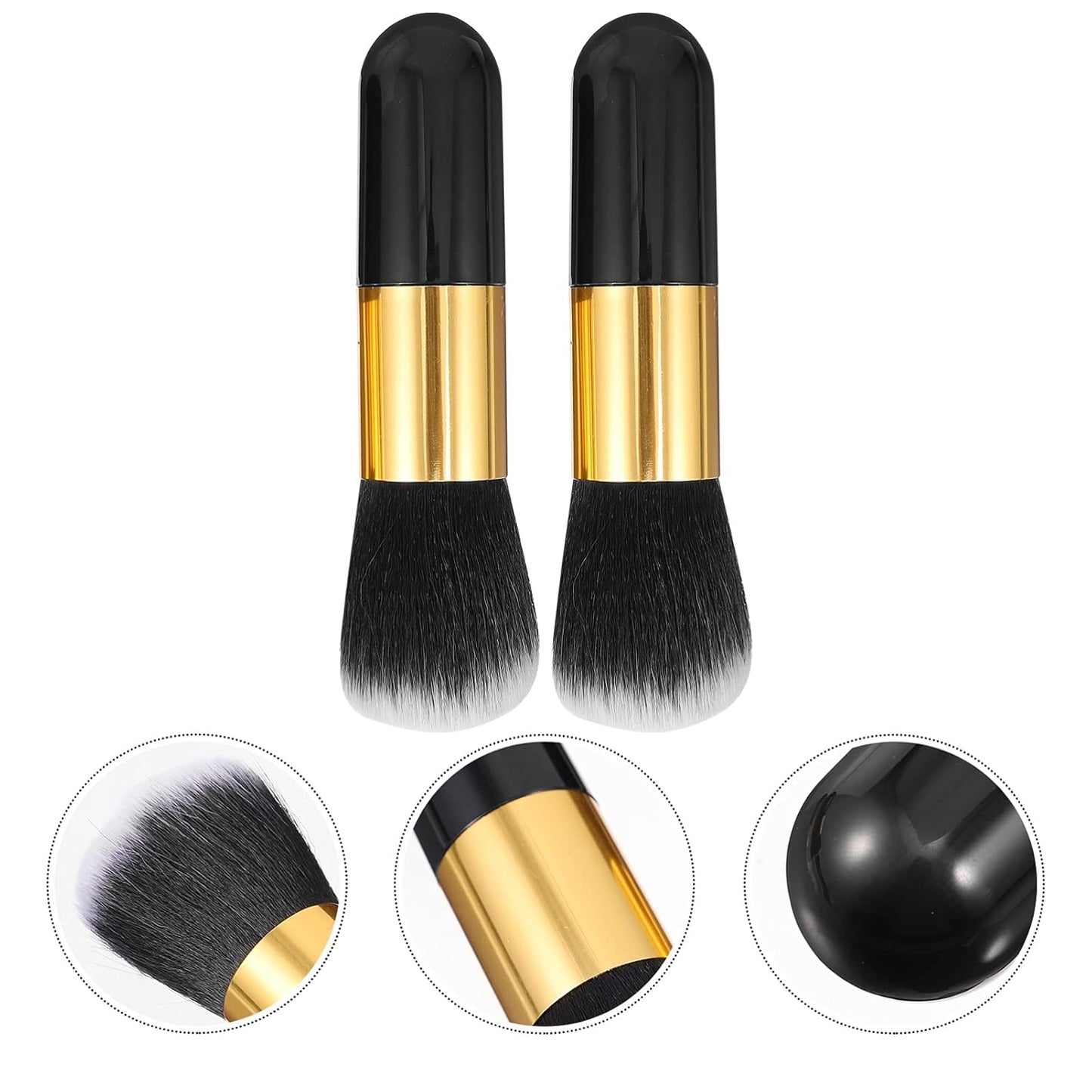 2Pcs Makeup Brush Foundation Brush Cosmetics Makeup Brush Powder Brush Foundation Cosmetics Brush Foundation Blush Brush Women Cosmetics Brush Makeup Blush Brush Makeup Brush Tool