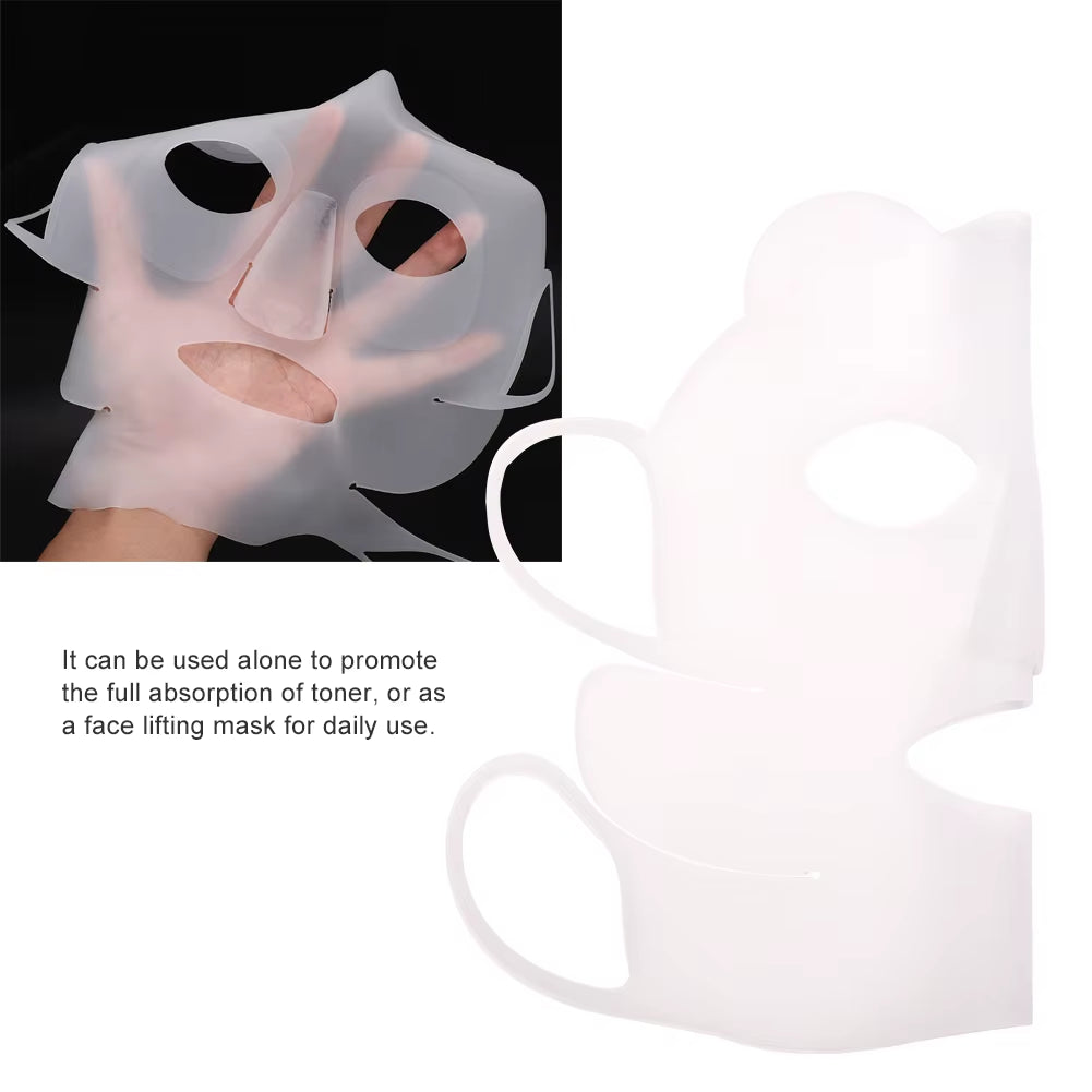 Reusable Facial Mask Facial Mask Cover Reusable Panda Ear Hook Silicone Facial Mask