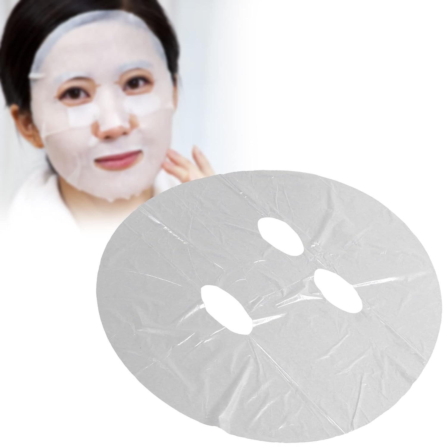 100Pcs Facial Mask Paper Film DIY Disposable Facial Plastic Wrap Retention Facial Mask