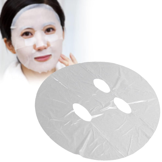 100Pcs Facial Mask Paper Film DIY Disposable Facial Plastic Wrap Retention Facial Mask