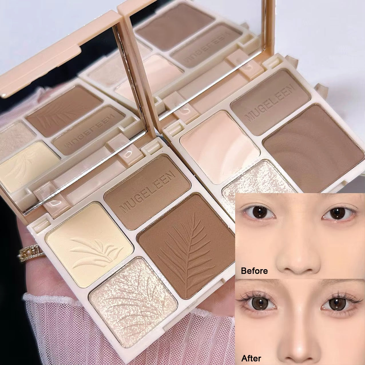 4 Colors Highlighter Contour 3D Facial Bronzer Cosmetic 