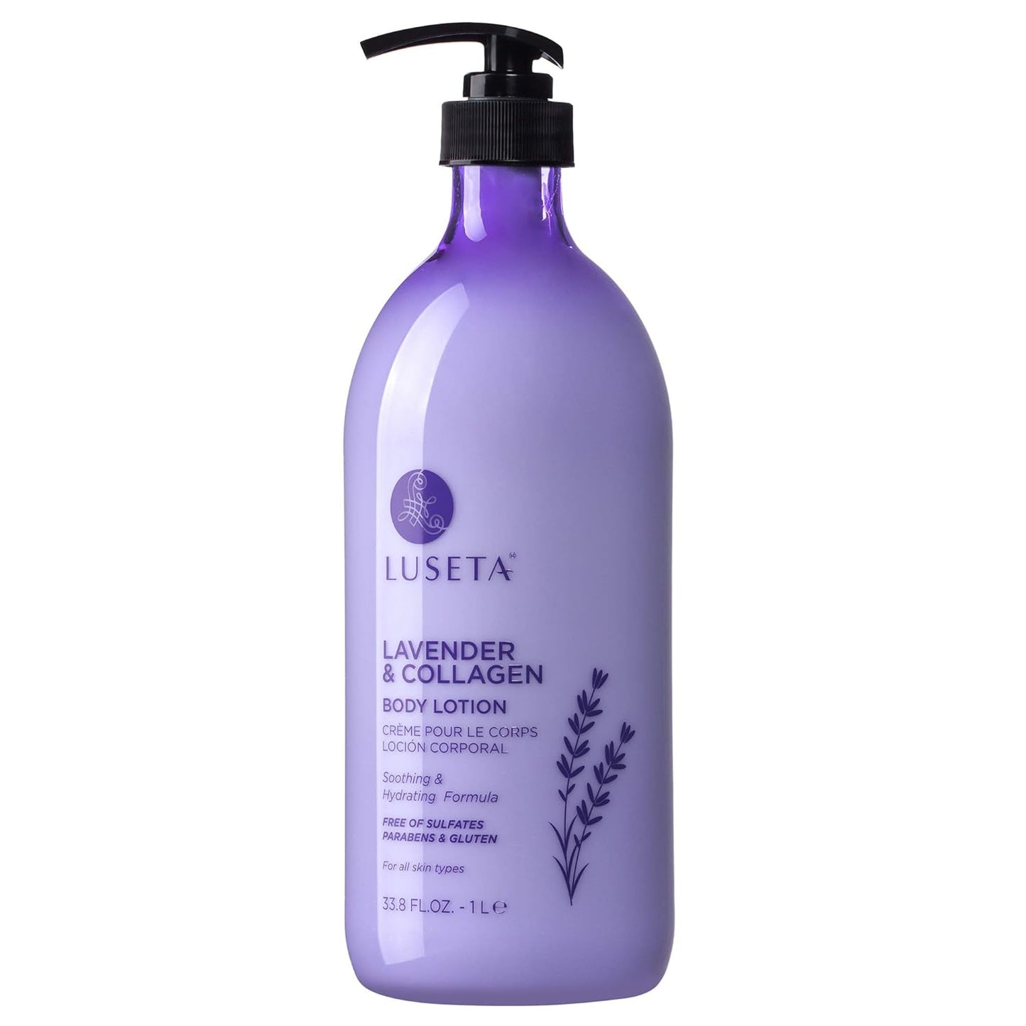 Luseta Lavender Scented Body Lotion with Collagen for Women 33.8Oz