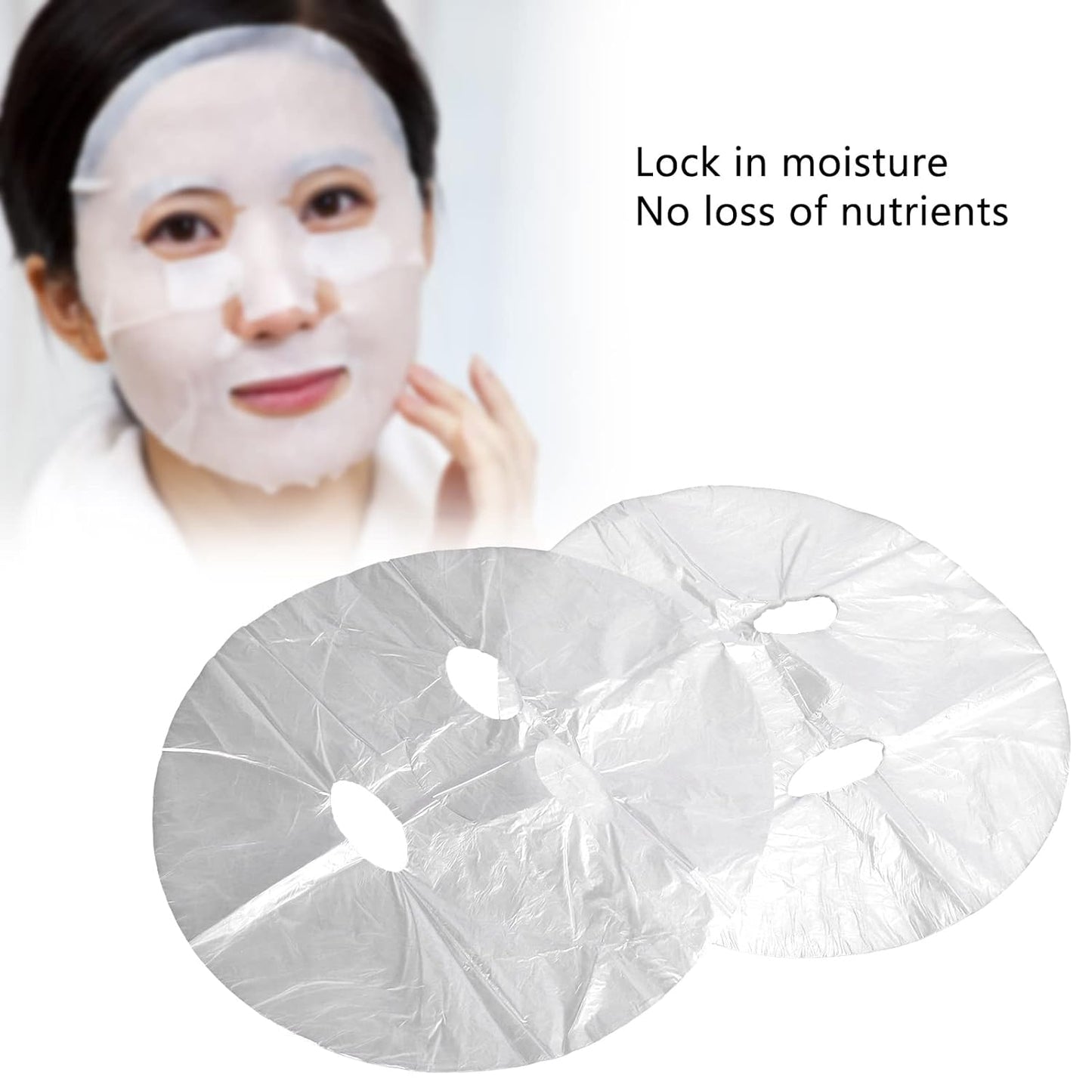 100Pcs Facial Mask Paper Film DIY Disposable Facial Plastic Wrap Retention Facial Mask