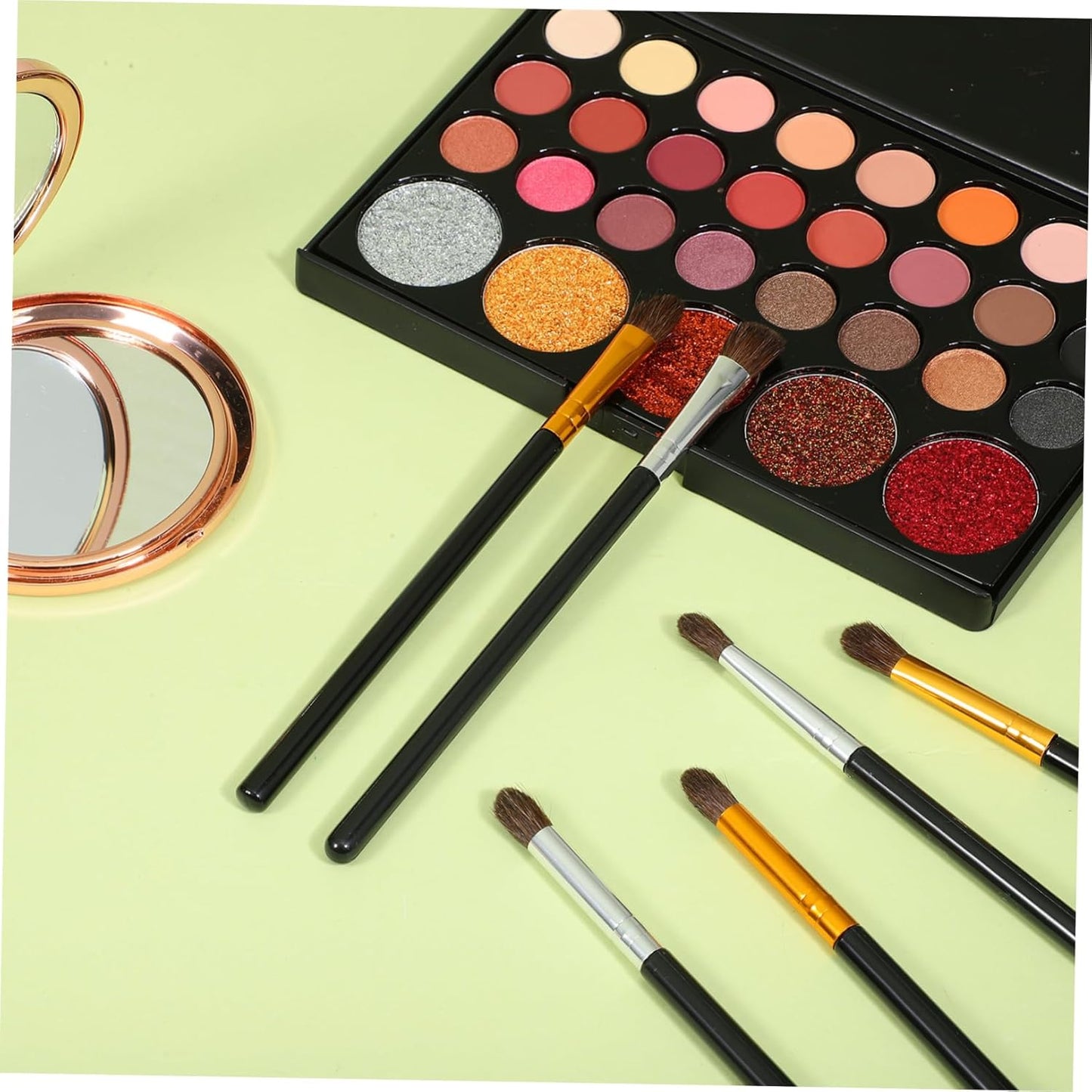 Make-Up Brush Set 6 Eyeshadow Brush for Makeup Soft Horse Hair Plastic Handle Eye Shadow Brush Set Eye Blending Brush