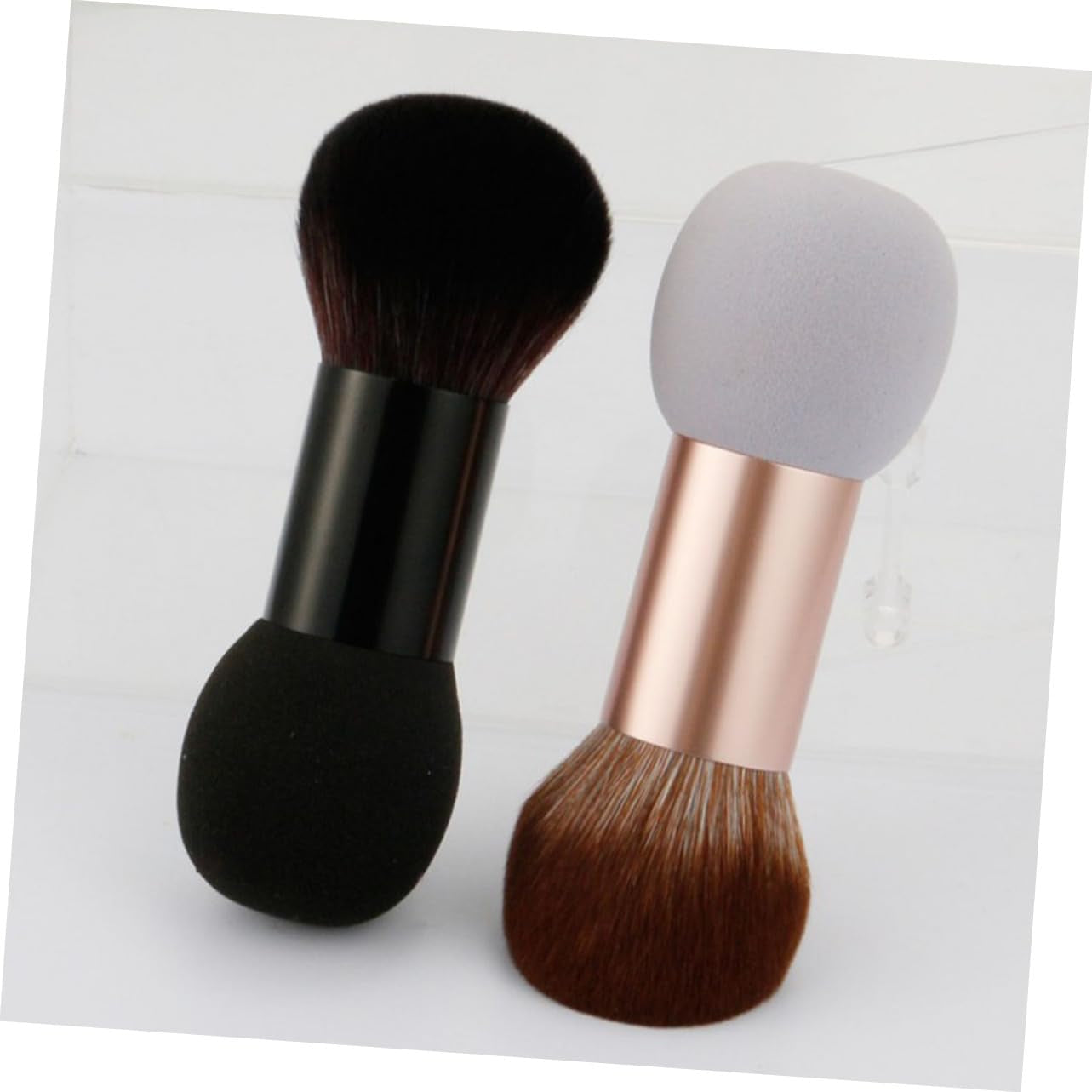 2 Pcs Makeup Brush Powder Brush Cosmetic Tool Makeup Tools Makeup Gadgets Cosmetics Brush Make up Brush Dual-Headed Brush Beauty Tools Double-Headed Brush Hydrophilic Polyurethane