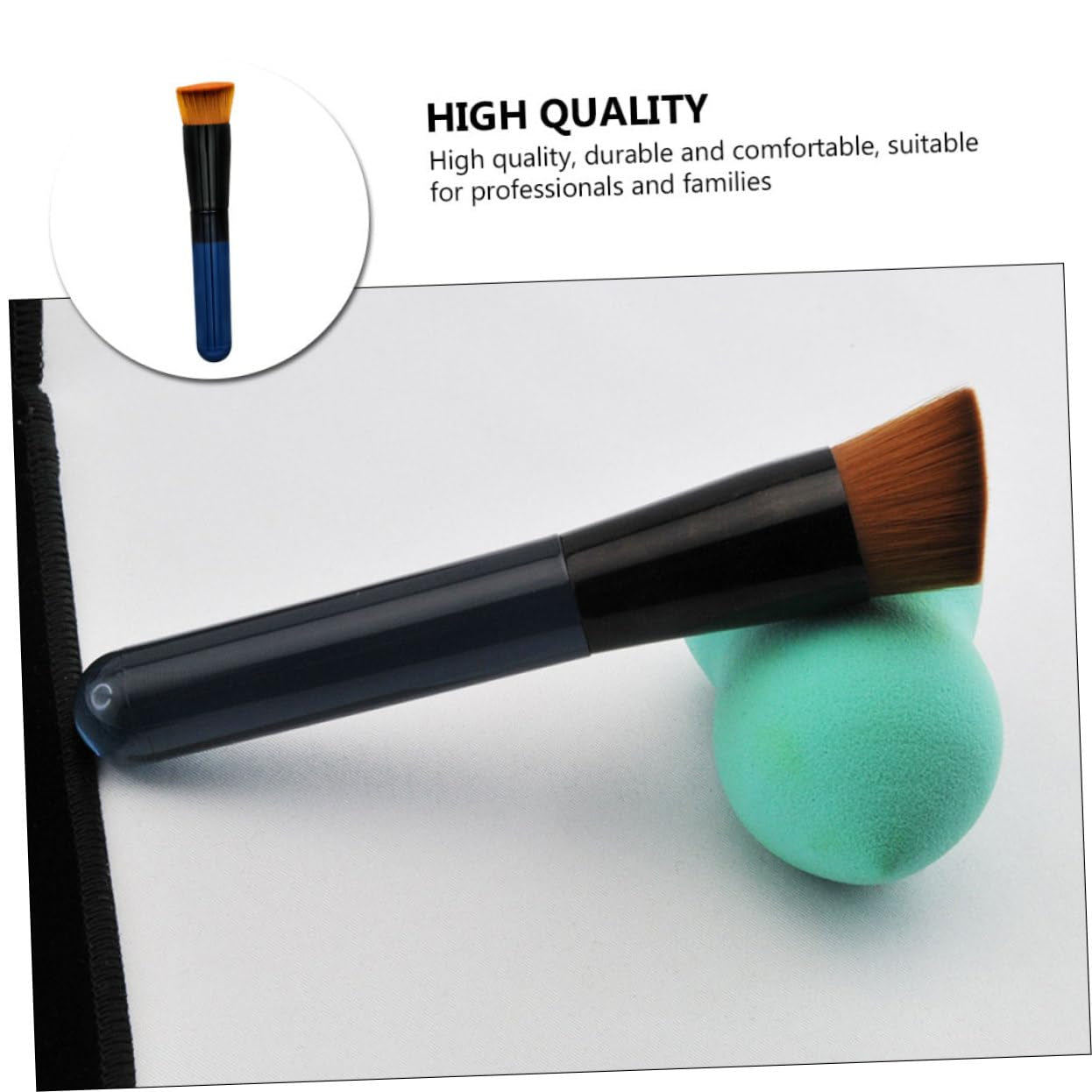 Cosmetics Makeup Brush Foundation Brush with Synthetic Hair Soft Sturdy No Shedding for Skin Types