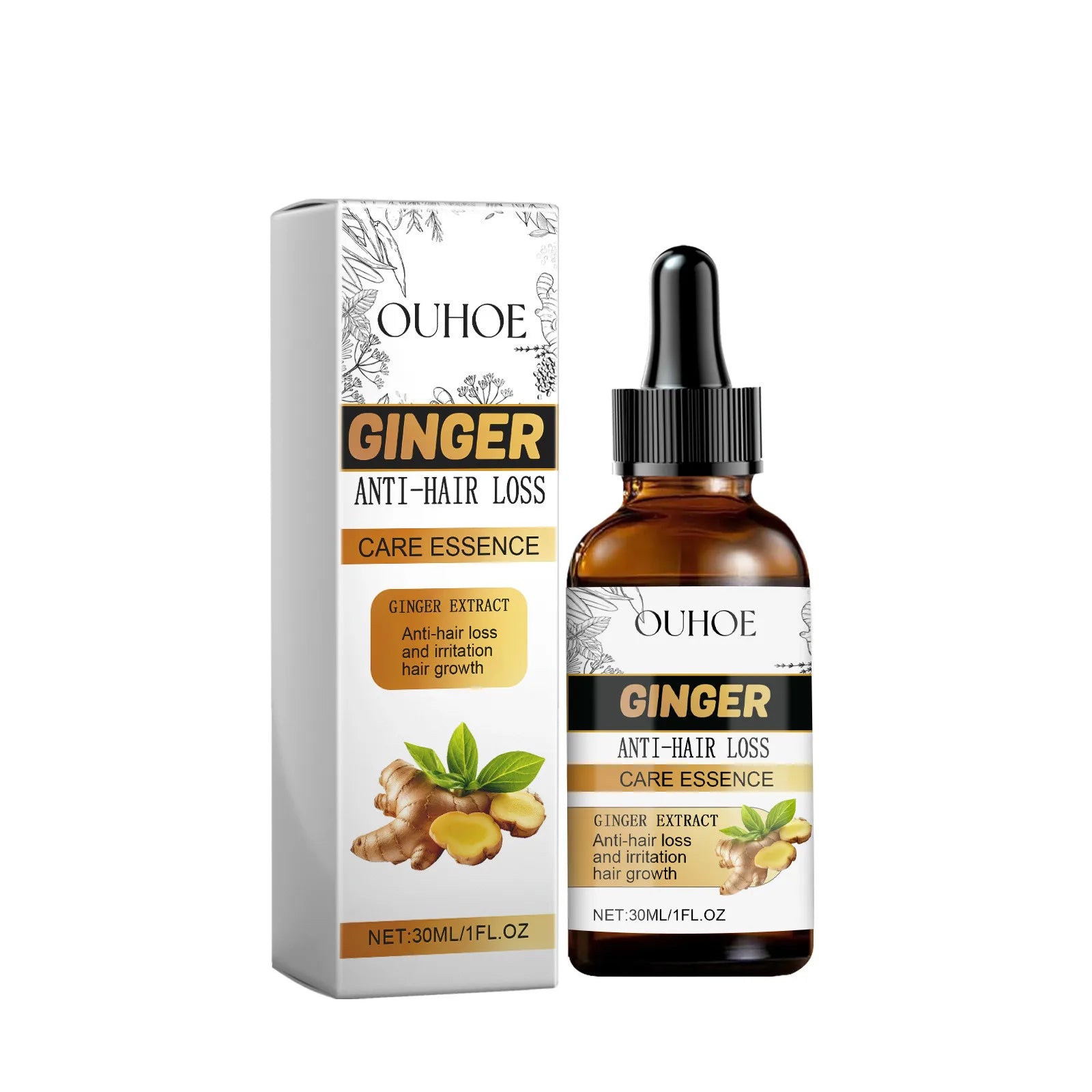 Ginger Hair Growth Serum Improve Frizz Prevent Baldness Scalp