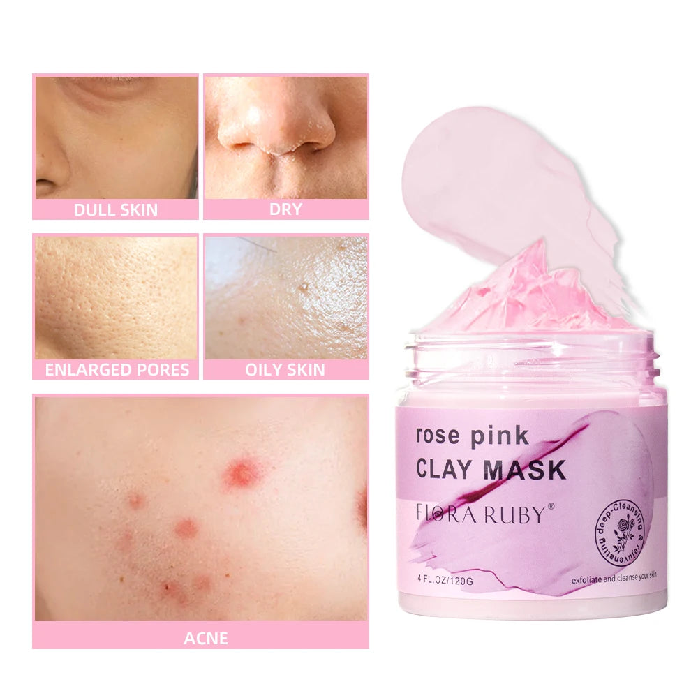 Cleaning Mud Mask,Rose Facial Mask Moisturize Skincare