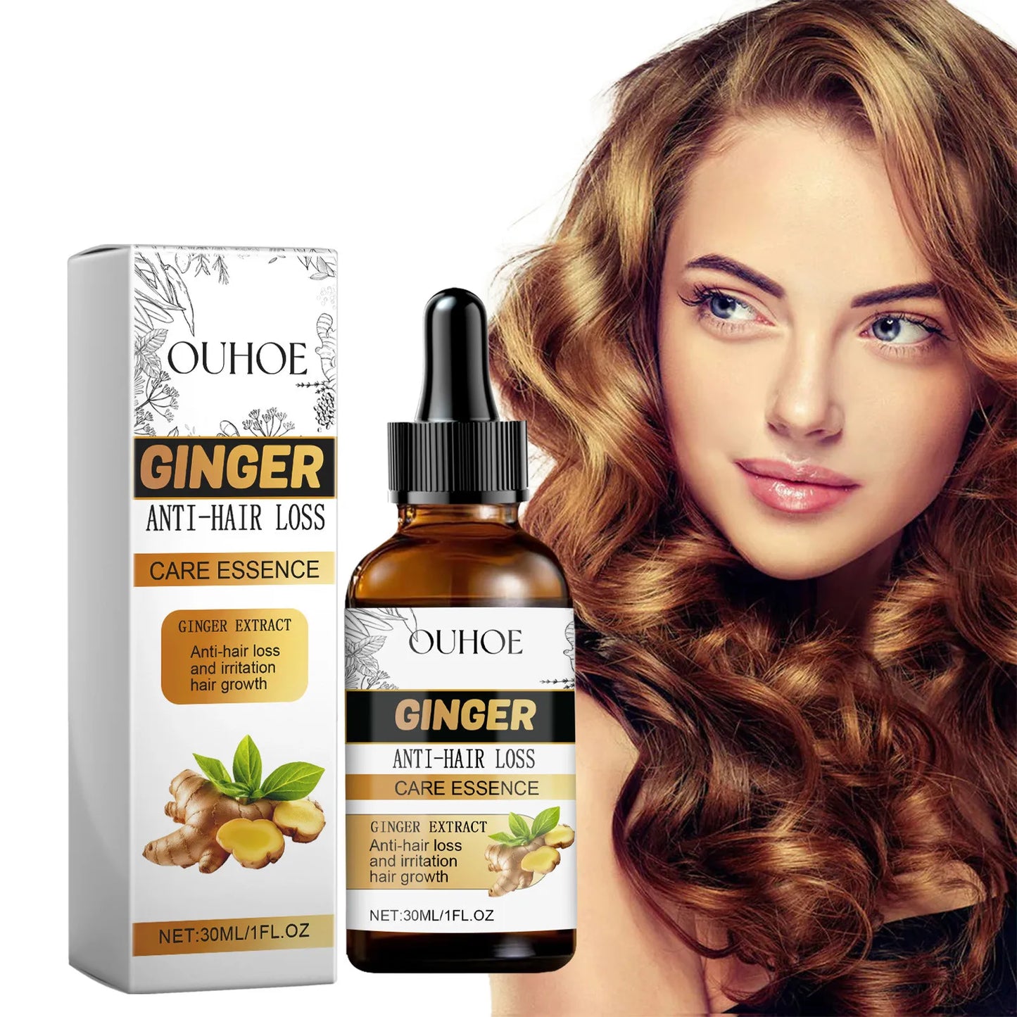 Ginger Hair Growth Serum Improve Frizz Prevent Baldness Scalp