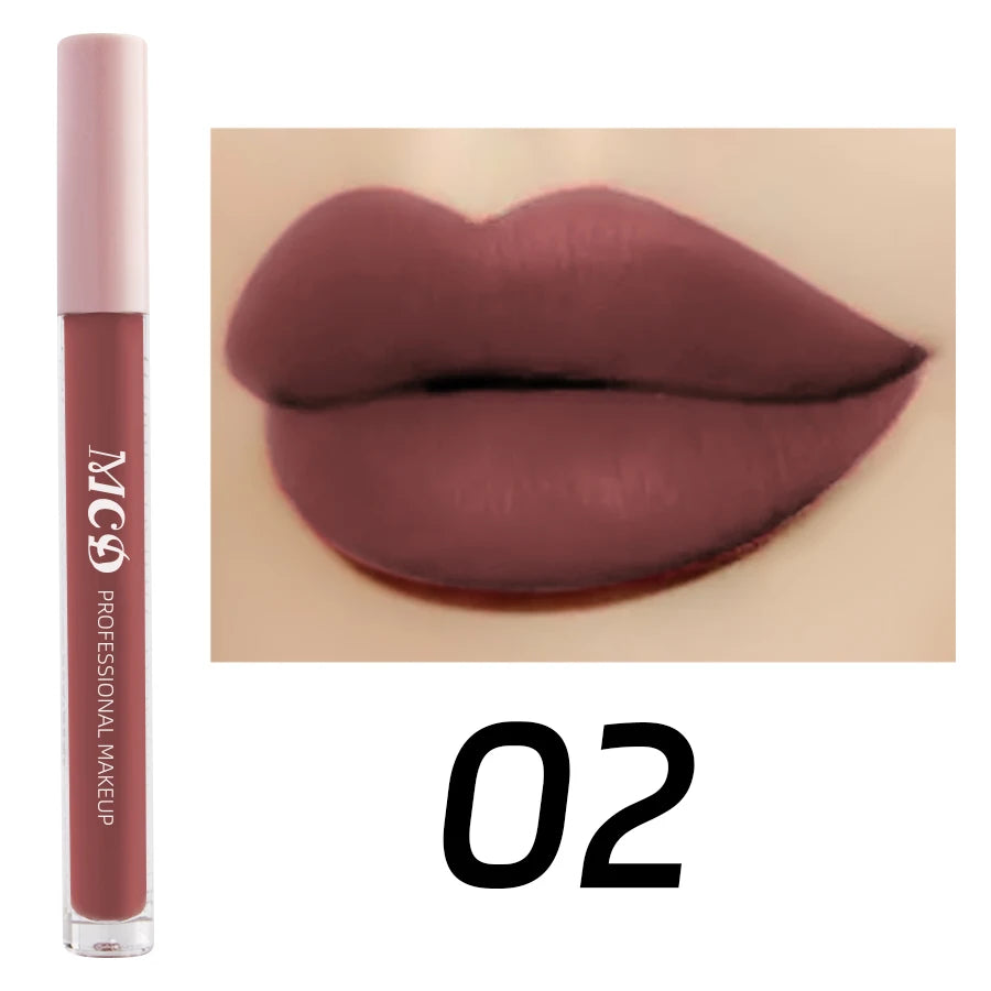 Dark Brown Matte Velvet Lip Gloss 