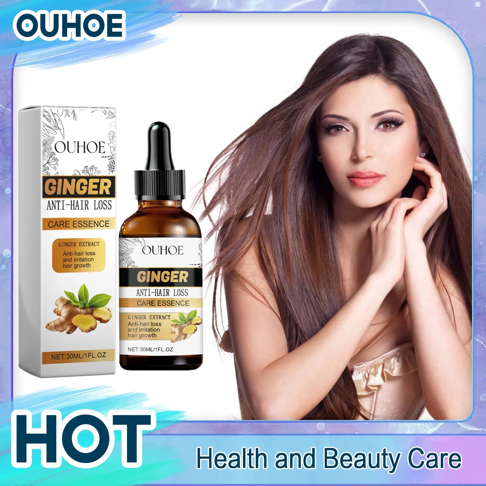 Ginger Hair Growth Serum Improve Frizz Prevent Baldness Scalp