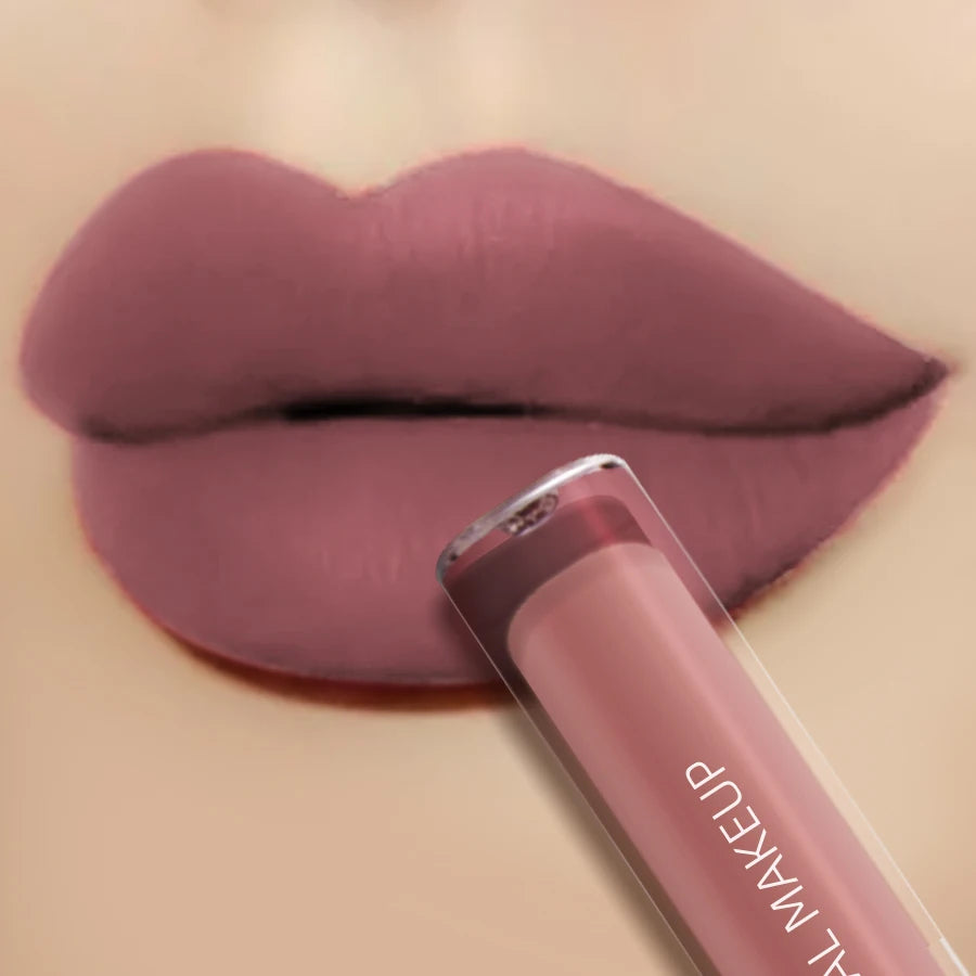 Dark Brown Matte Velvet Lip Gloss 