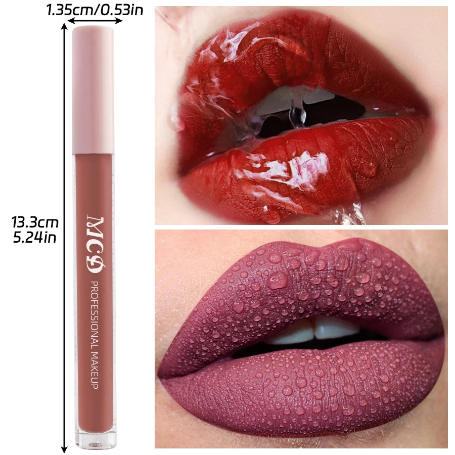 Dark Brown Matte Velvet Lip Gloss 