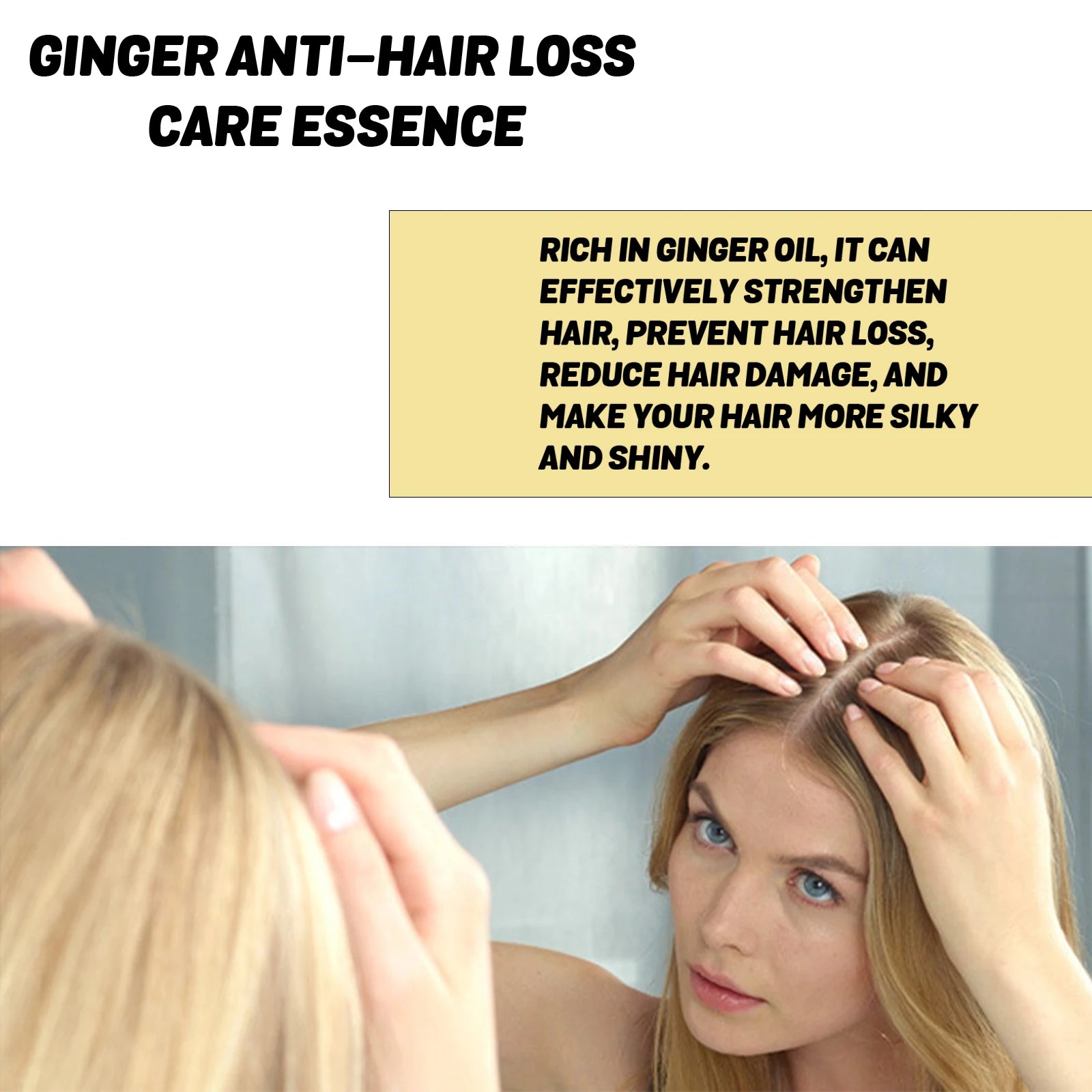 Ginger Hair Growth Serum Improve Frizz Prevent Baldness Scalp