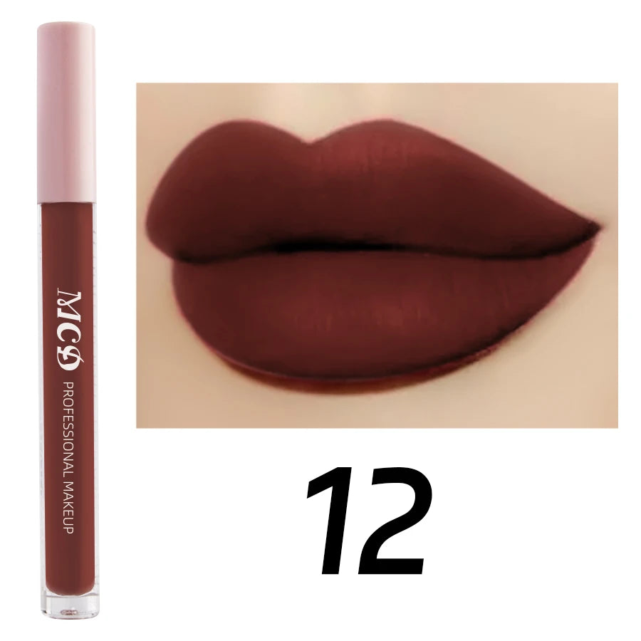 Dark Brown Matte Velvet Lip Gloss 