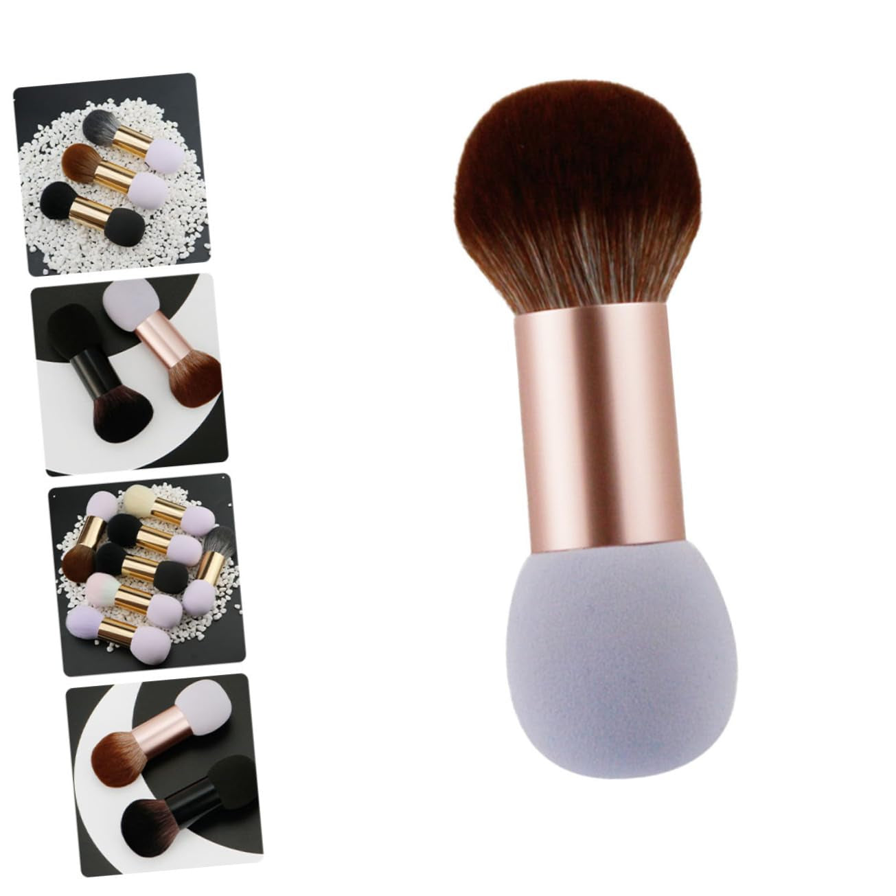 2 Pcs Makeup Brush Powder Brush Cosmetic Tool Makeup Tools Makeup Gadgets Cosmetics Brush Make up Brush Dual-Headed Brush Beauty Tools Double-Headed Brush Hydrophilic Polyurethane