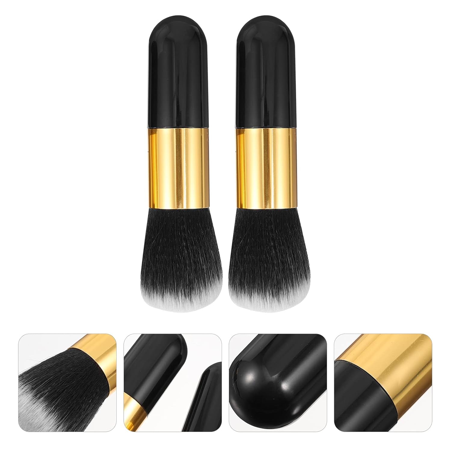 2Pcs Makeup Brush Foundation Brush Cosmetics Makeup Brush Powder Brush Foundation Cosmetics Brush Foundation Blush Brush Women Cosmetics Brush Makeup Blush Brush Makeup Brush Tool