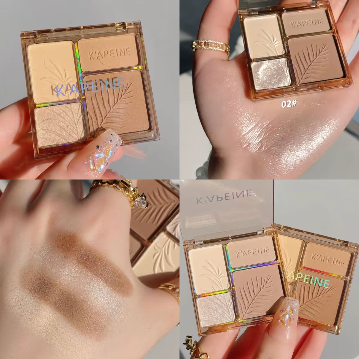 4 Colors Highlighter Contour 3D Facial Bronzer Cosmetic 