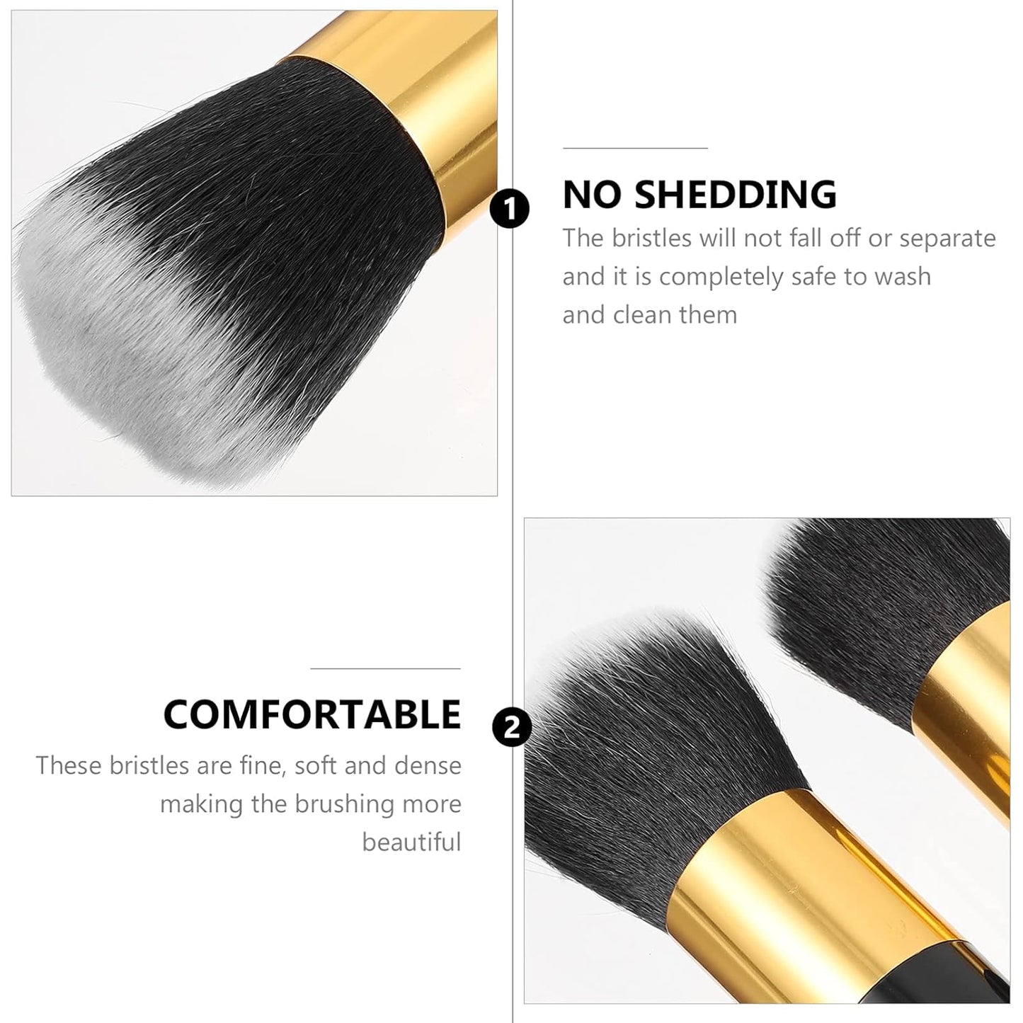 2Pcs Makeup Brush Foundation Brush Cosmetics Makeup Brush Powder Brush Foundation Cosmetics Brush Foundation Blush Brush Women Cosmetics Brush Makeup Blush Brush Makeup Brush Tool