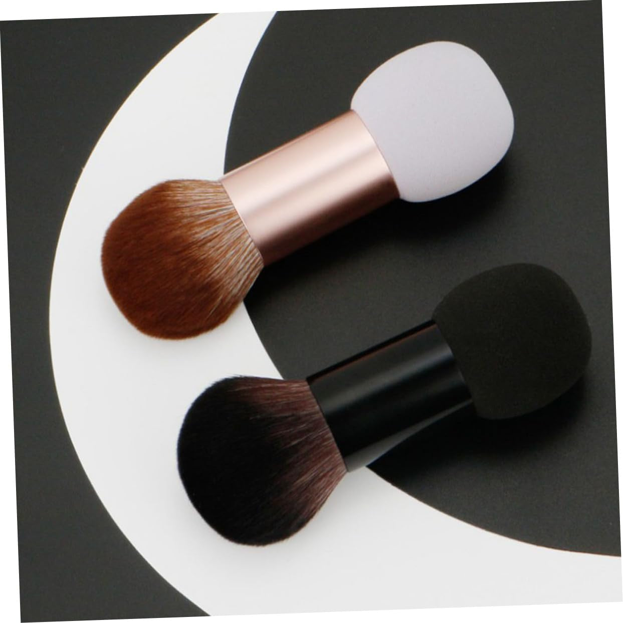 2 Pcs Makeup Brush Powder Brush Cosmetic Tool Makeup Tools Makeup Gadgets Cosmetics Brush Make up Brush Dual-Headed Brush Beauty Tools Double-Headed Brush Hydrophilic Polyurethane