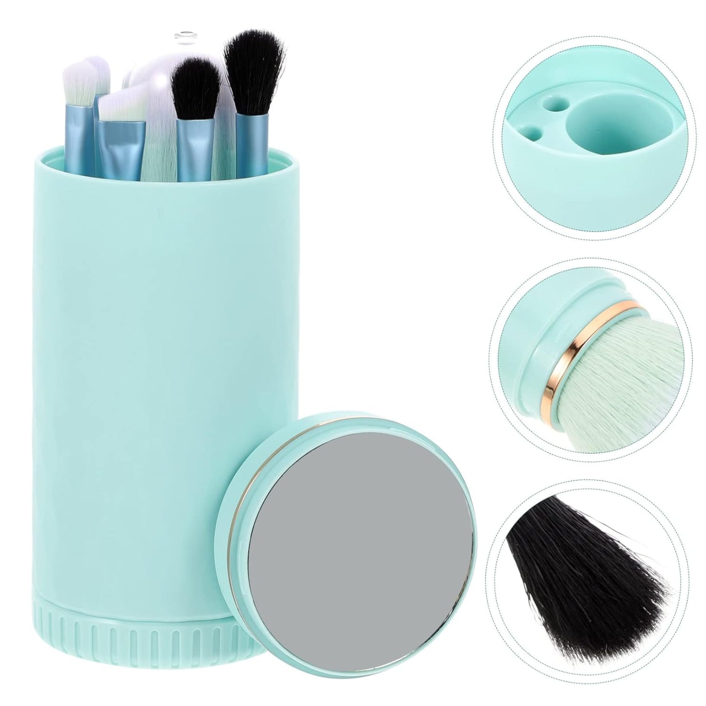 Makeup Brush for Women 6-In-1 Brush Suit Professional Makeup Tools Face Beauty Tools Portable Compact Size Valentine'S Day