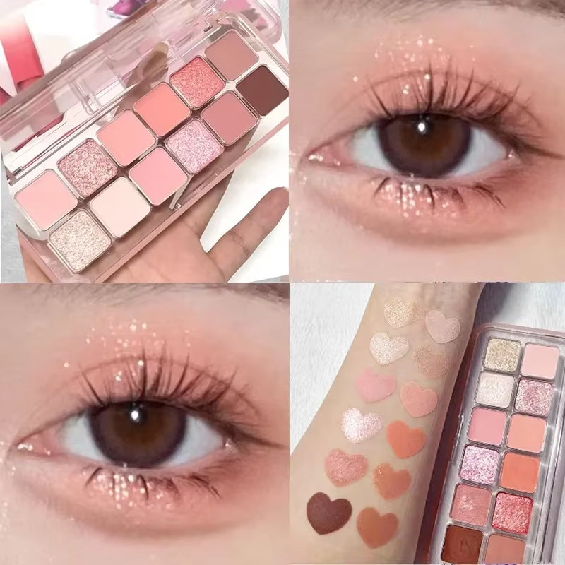 12 Colors Pink Eye Shadow Pallete 